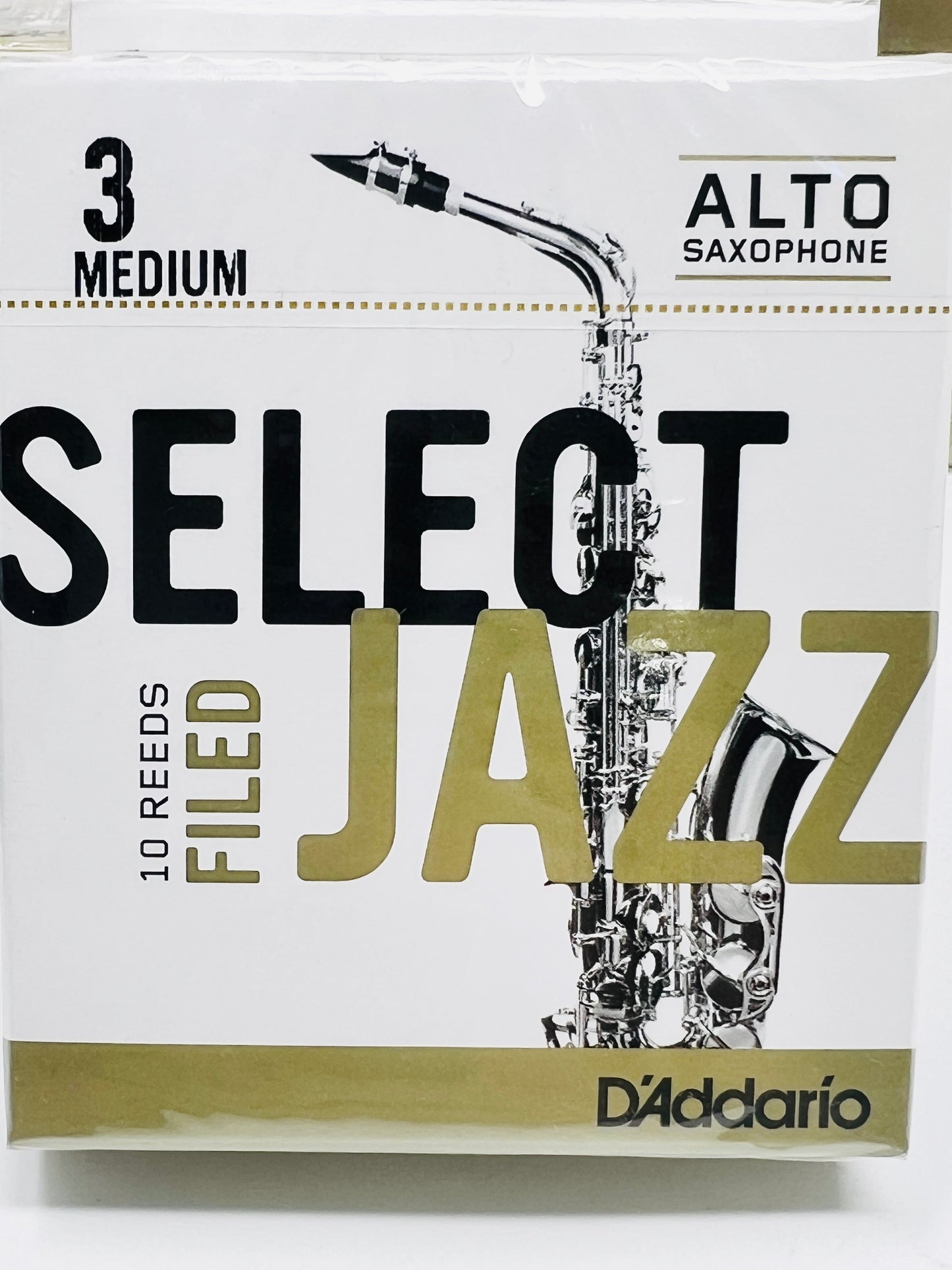 D'Addario Select Jazz Filed Reeds – Alto Sax 10-Pack - Limited Stock, Discontinued Model - Reeds For Less
