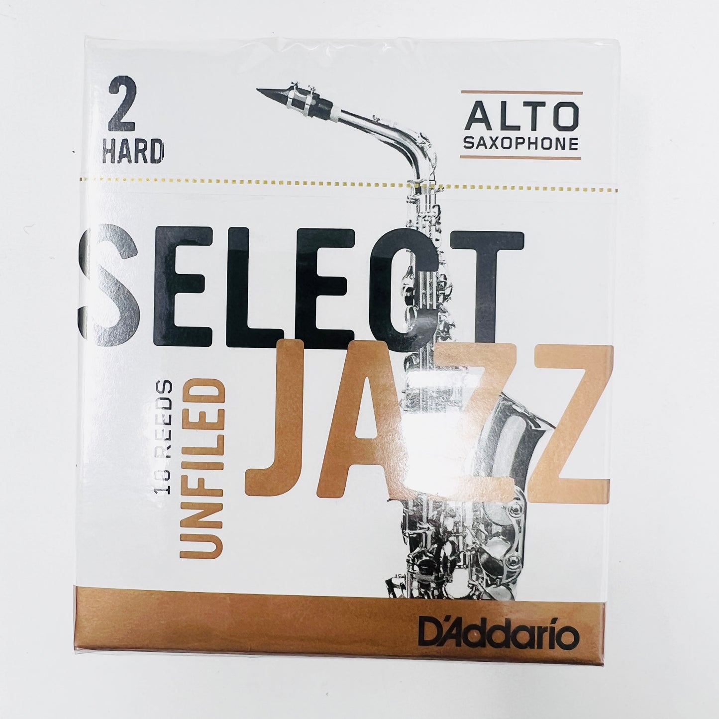 D'Addario Select Jazz Unfiled Reeds – Alto Sax 10-Pack - Limited Stock, Discontinued Model - Reeds For Less