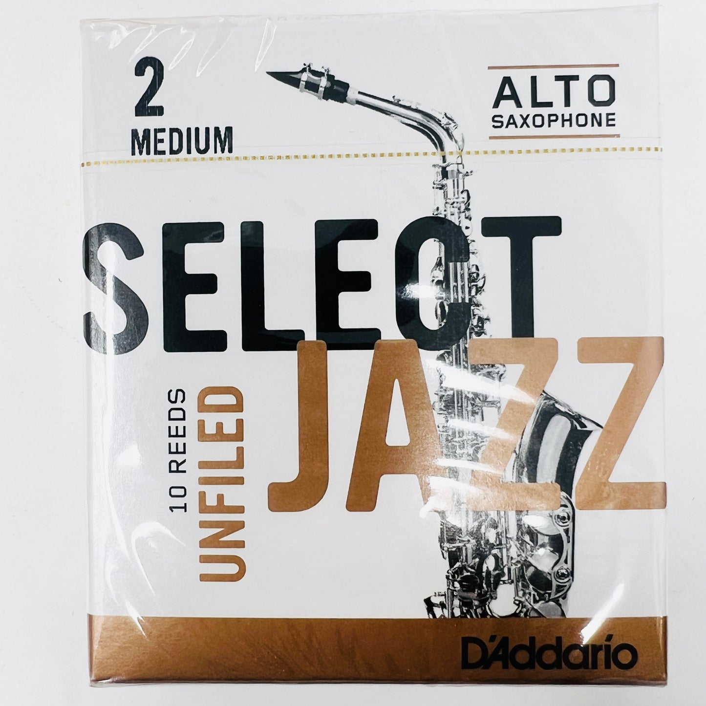 D'Addario Select Jazz Unfiled Reeds – Alto Sax 10-Pack - Limited Stock, Discontinued Model - Reeds For Less