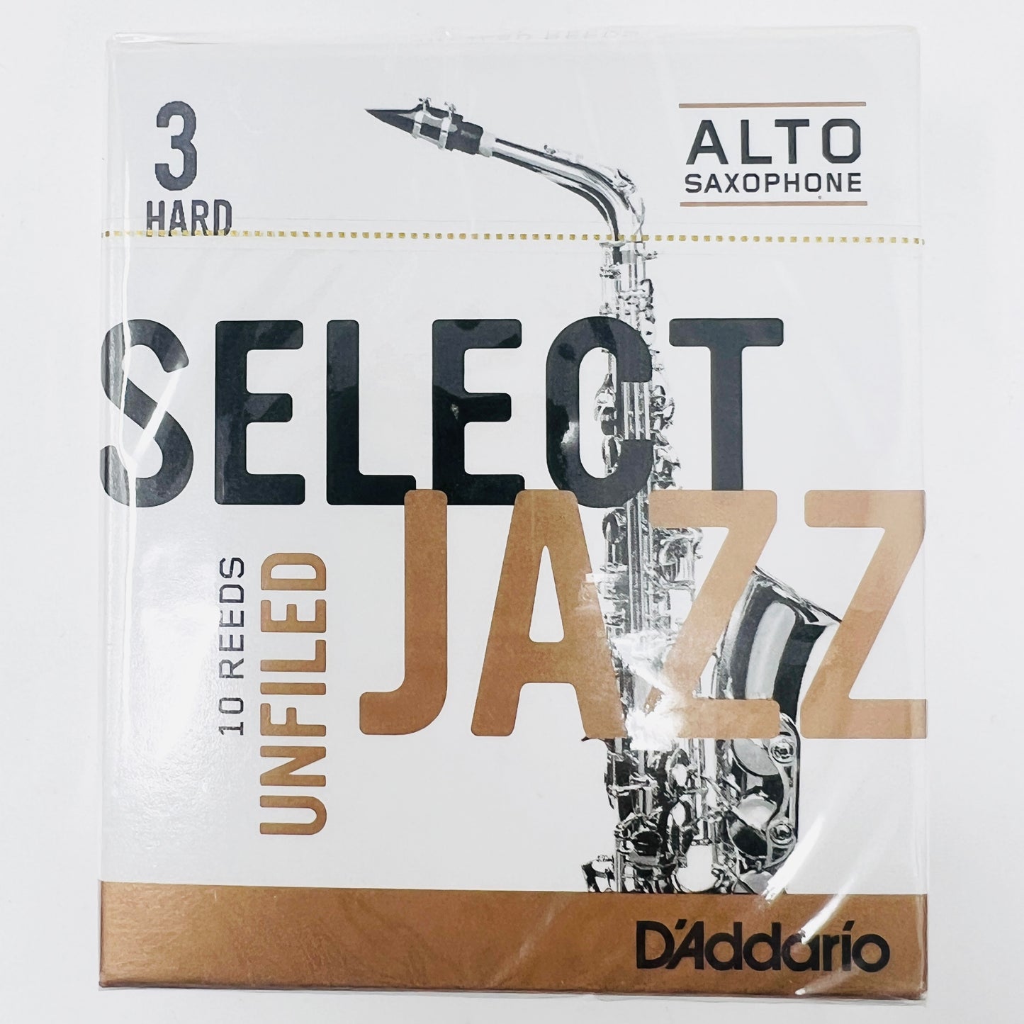 D'Addario Select Jazz Unfiled Reeds – Alto Sax 10-Pack - Limited Stock, Discontinued Model - Reeds For Less