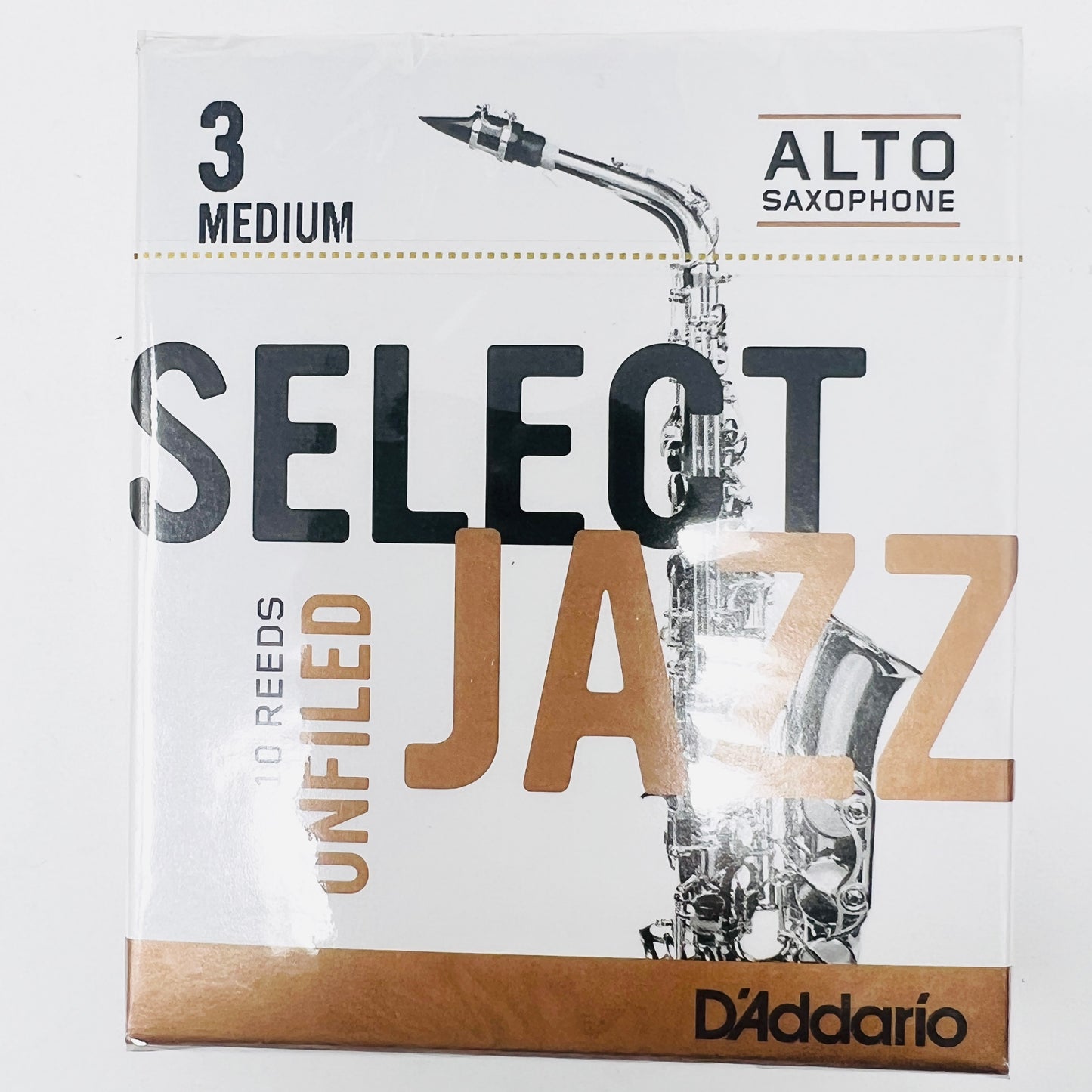 D'Addario Select Jazz Unfiled Reeds – Alto Sax 10-Pack - Limited Stock, Discontinued Model - Reeds For Less