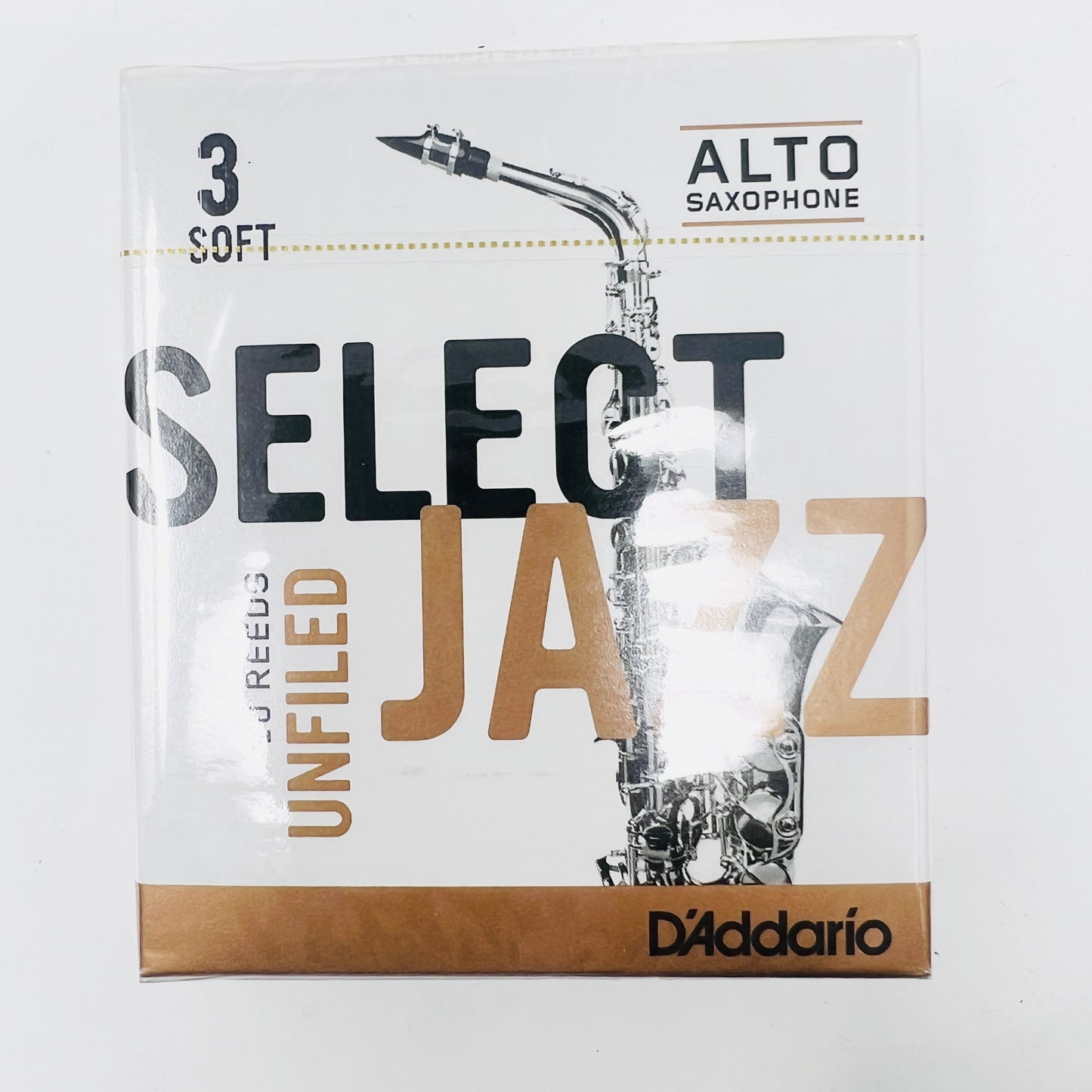 D'Addario Select Jazz Unfiled Reeds – Alto Sax 10-Pack - Limited Stock, Discontinued Model - Reeds For Less