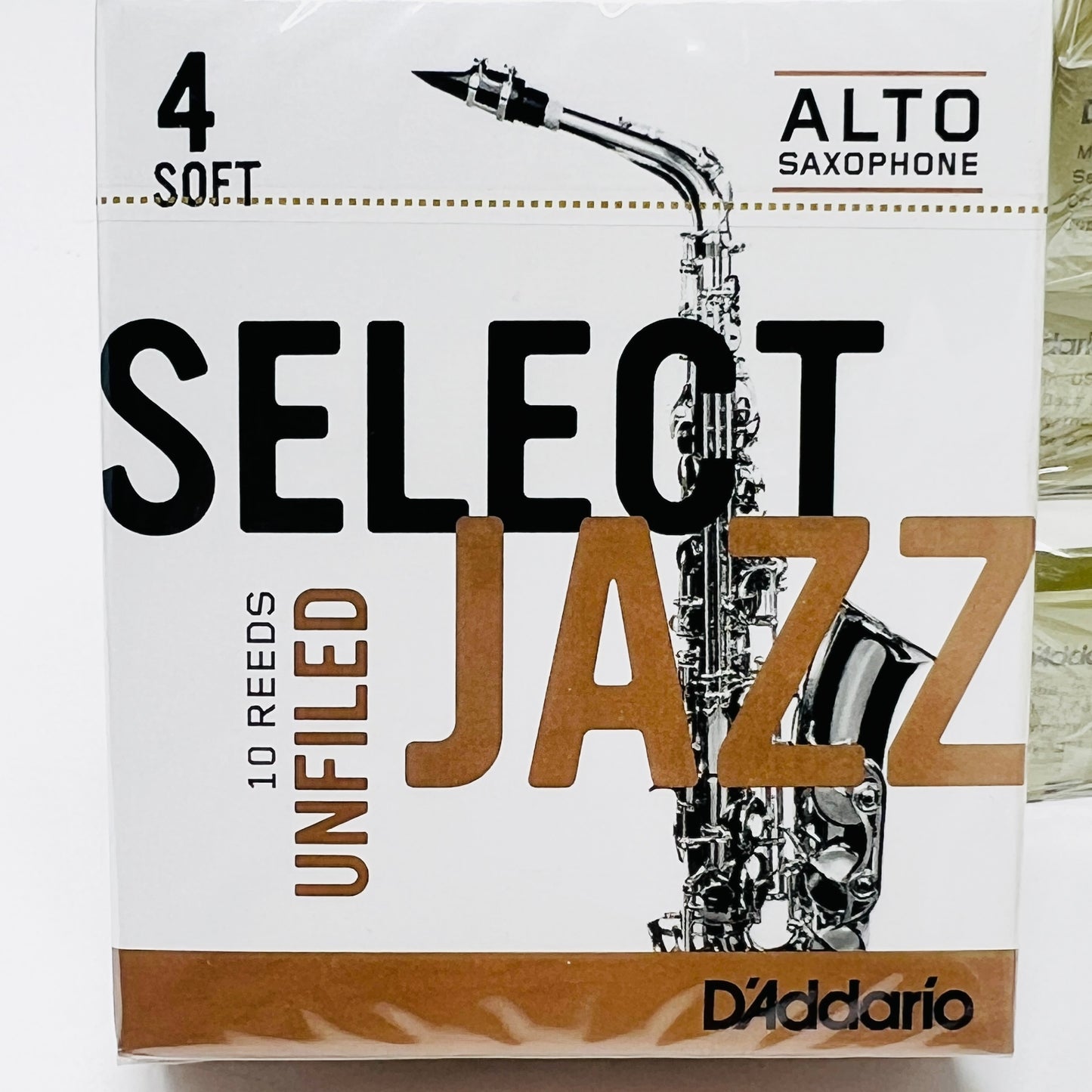 D'Addario Select Jazz Unfiled Reeds – Alto Sax 10-Pack - Limited Stock, Discontinued Model - Reeds For Less