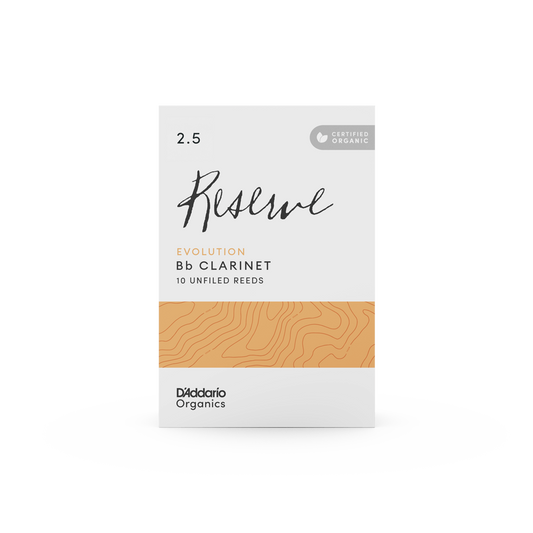 D'Addario Organic Reserve Evolution, Bb Clarinet Reeds - Box of 10 - Reeds For Less