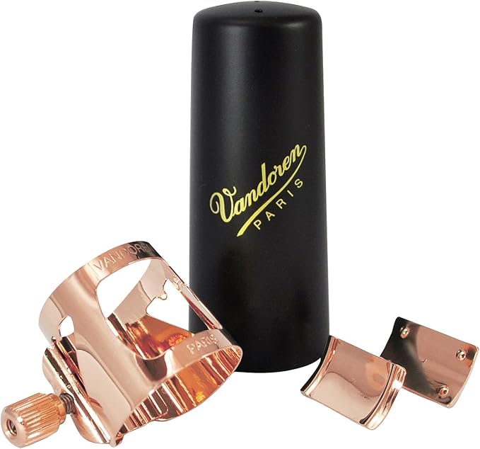 Vandoren Optimum Alto Saxophone Ligature - Gold Plated with Plastic Cap