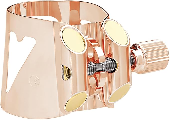 Vandoren Optimum Alto Saxophone Ligature - Gold Plated with Plastic Cap