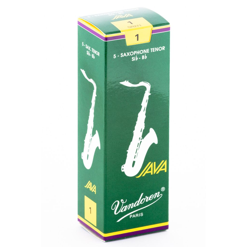 Vandoren Java Green Tenor Saxophone Reeds — strength 1