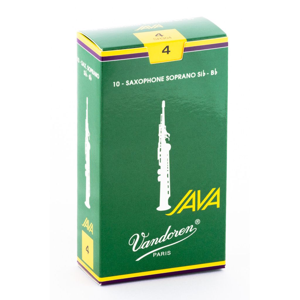 Vandoren Java Green Soprano Saxophone Reeds — strength 4