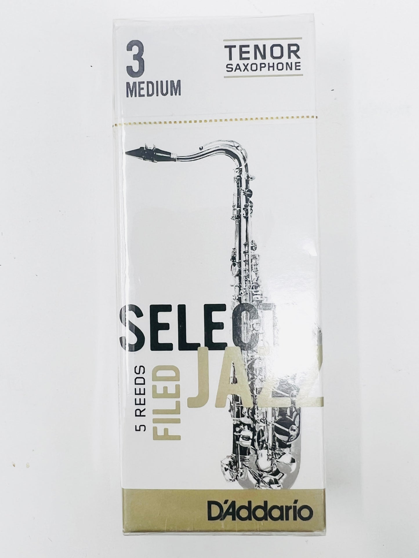 D'Addario Select Jazz Filed Reeds – Tenor Sax 5-Pack - Limited Stock, Discontinued Model - Reeds For Less