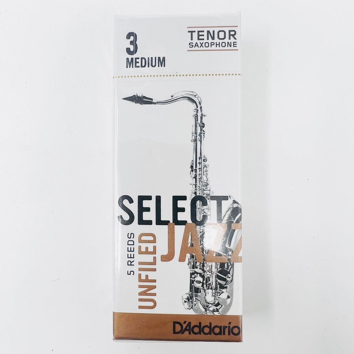 D'Addario Select Jazz Unfiled Reeds – Tenor Sax 5-Pack - Limited Stock, Discontinued Model - Reeds For Less