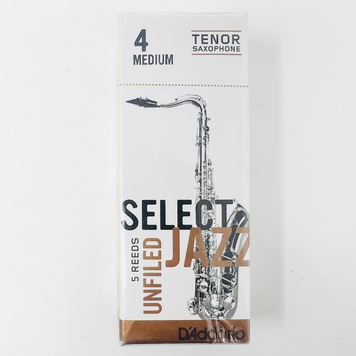 D'Addario Select Jazz Unfiled Reeds – Tenor Sax 5-Pack - Limited Stock, Discontinued Model - Reeds For Less