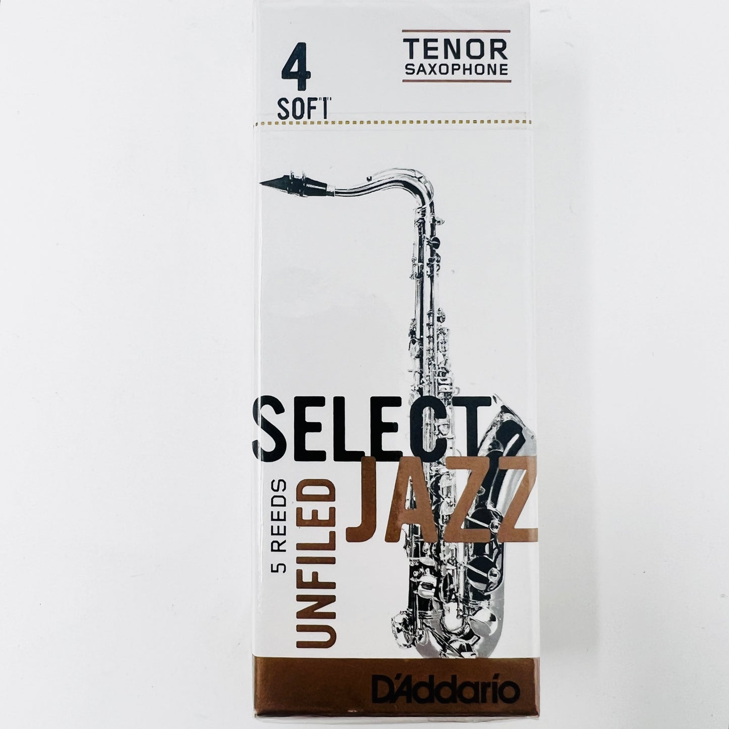 D'Addario Select Jazz Unfiled Reeds – Tenor Sax 5-Pack - Limited Stock, Discontinued Model - Reeds For Less