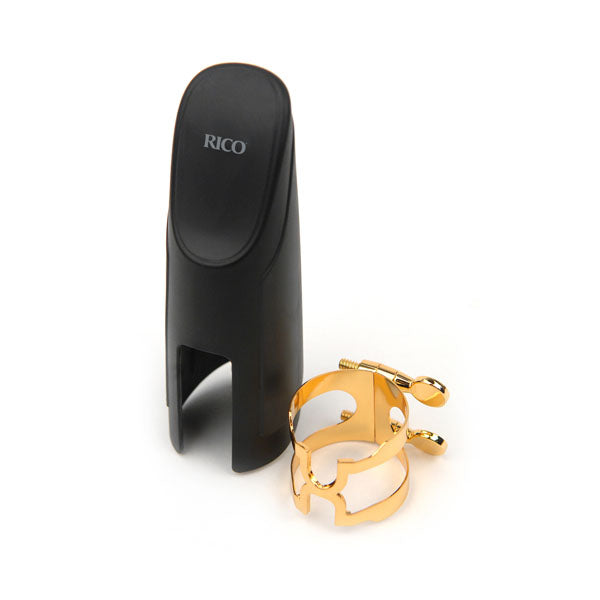 H-Ligature and Cap for Baritone Saxophone - Gold - Bari Sax - Reeds For Less