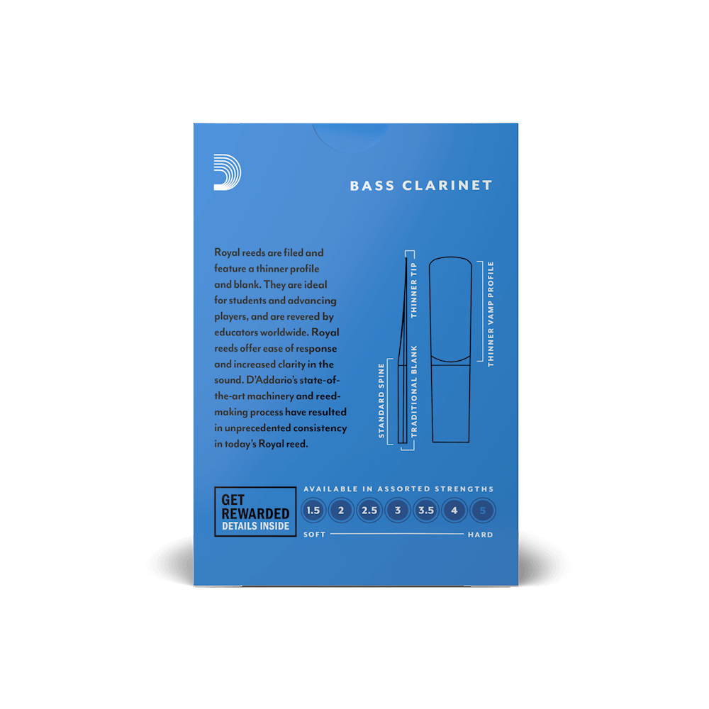 D'Addario Royal Reeds, Bass Clarinet - Reeds For Less