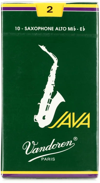 Vandoren Java Green Alto Saxophone Reeds - Box of 10 or 50
