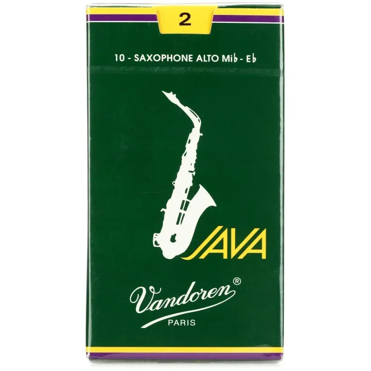 Vandoren Java Green Alto Saxophone Reeds - Box of 10 or 50
