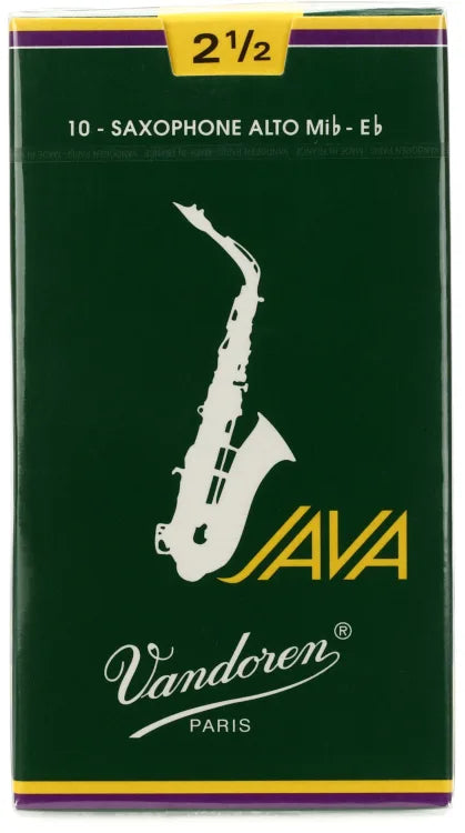 Vandoren Java Green Alto Saxophone Reeds - Box of 10 or 50
