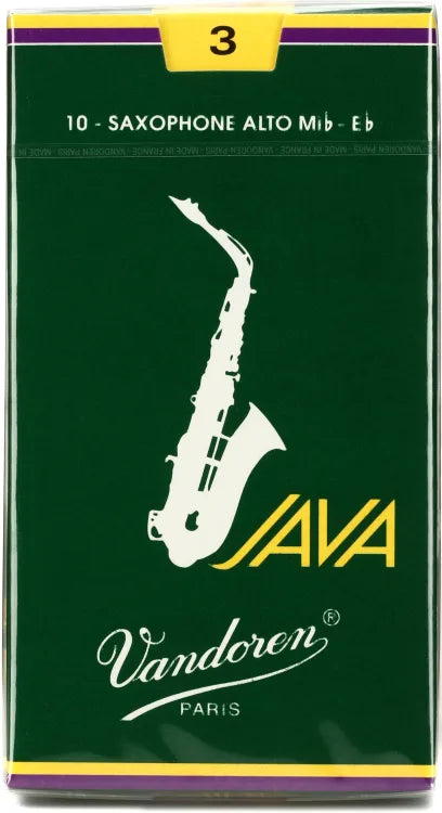 Vandoren Java Green Alto Saxophone Reeds - Box of 10 or 50