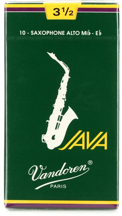 Vandoren Java Green Alto Saxophone Reeds - Box of 10 or 50