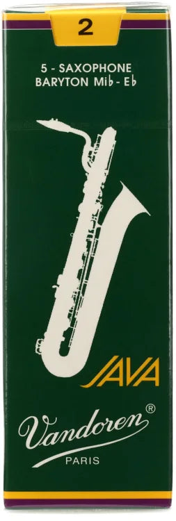Vandoren Java Green Baritone Saxophone Reeds - Box of 5 - Bari Sax