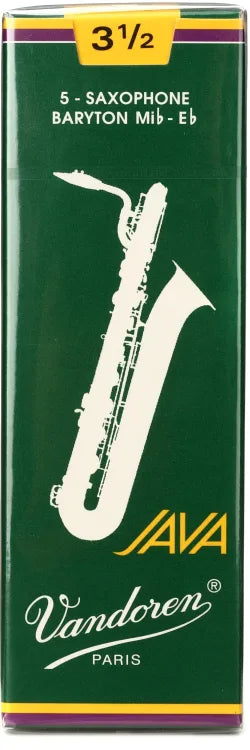 Vandoren Java Green Baritone Saxophone Reeds - Box of 5 - Bari Sax