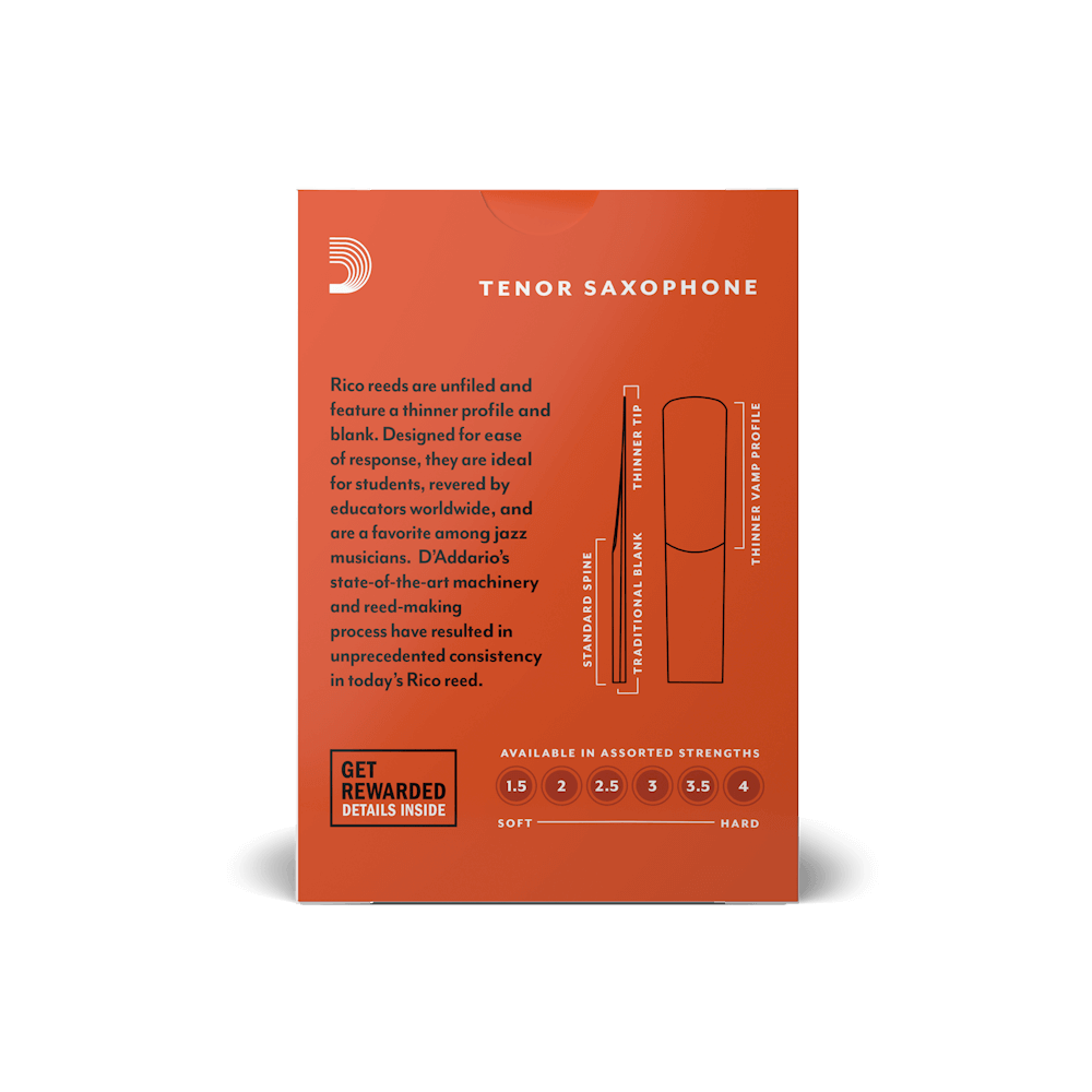 Rico Regular Tenor Sax Reeds - Reeds For Less