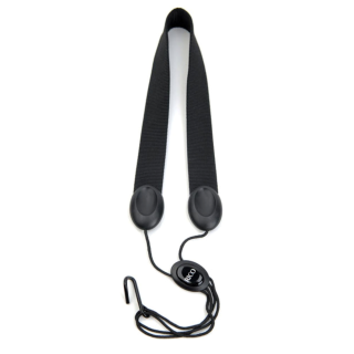 Rico Fabric Sax Strap (Black) with Metal Hook, Tenor/Baritone Saxophone