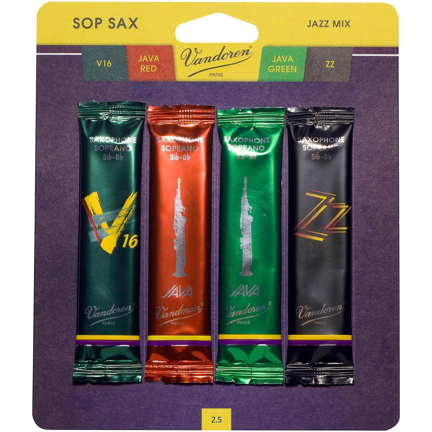Vandoren Soprano Saxophone Jazz Reed Sample Pack