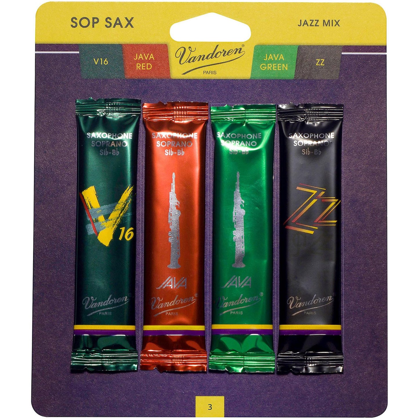 Vandoren Soprano Saxophone Jazz Reed Sample Pack