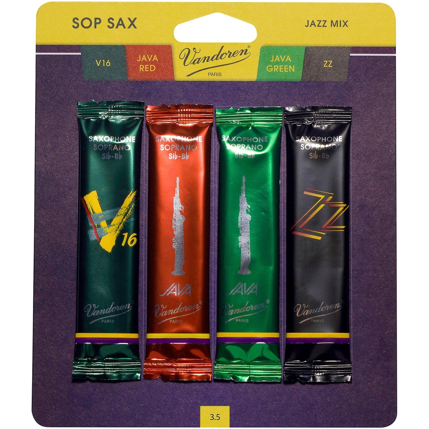 Vandoren Soprano Saxophone Jazz Reed Sample Pack