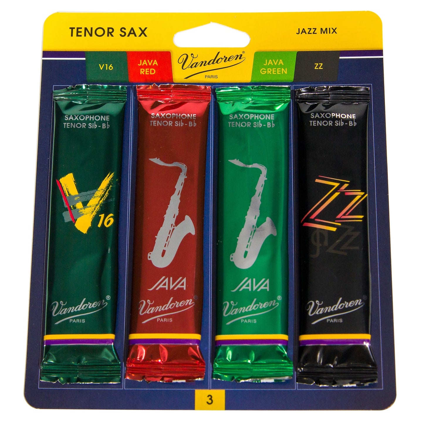 Vandoren Tenor Saxophone Jazz Reed Sample Pack