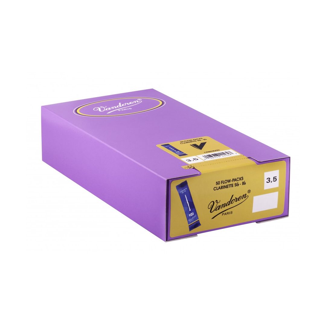 Vandoren Traditional Bb Clarinet Reeds — strength 3.5, box of 50