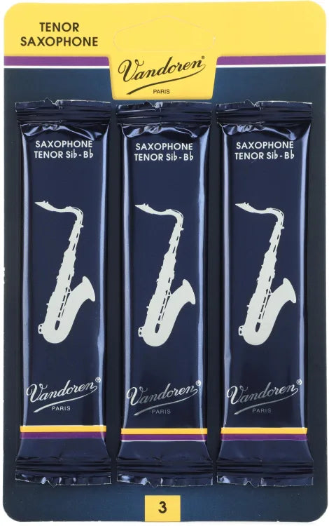 Vandoren Traditional Tenor Saxophone Reeds - 3-Pack or Box of 5 - Reeds For Less