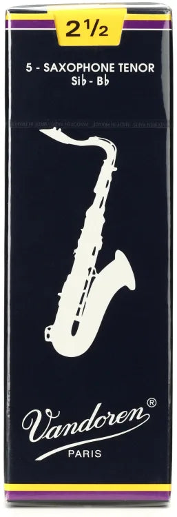 Vandoren Traditional Tenor Saxophone Reeds - 3-Pack or Box of 5 - Reeds For Less