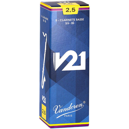 Vandoren V21 Bass Clarinet Reeds - Box of 5 - Reeds For Less