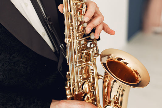 up close alto saxophone