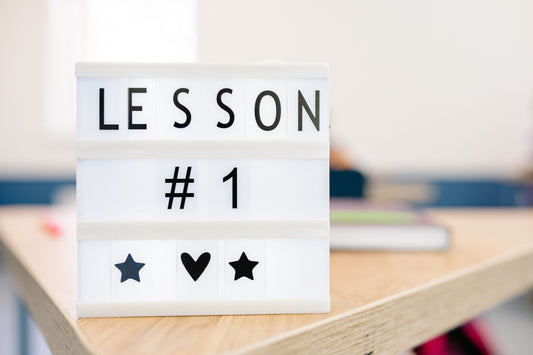 Sign that says Lesson #1
