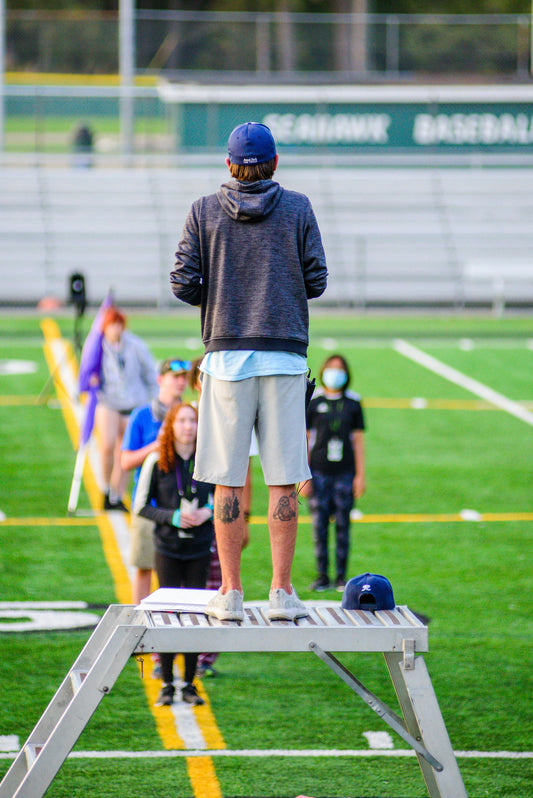 Marching Band Drill Practice with small band