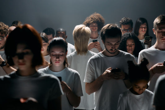 Group of teens on phones