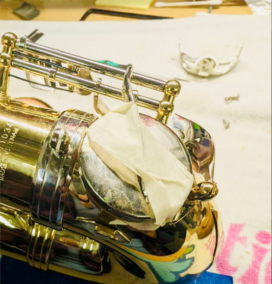 Saxophone Pad Repair with Tape