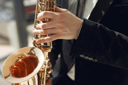 sax player close up