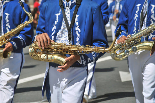 Trio of Marching Saxophones