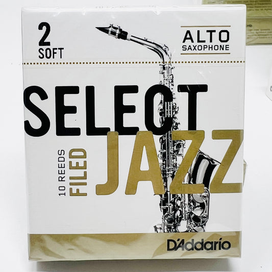 D'Addario Select Jazz Filed Reeds – Alto Sax 10-Pack - Limited Stock, Discontinued Model - Reeds For Less