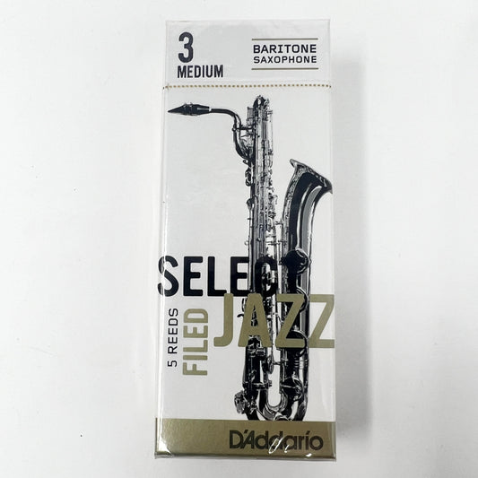 D'Addario Select Jazz Filed Reeds – Bari Sax 5-Pack - Limited Stock, Discontinued Model - Reeds For Less