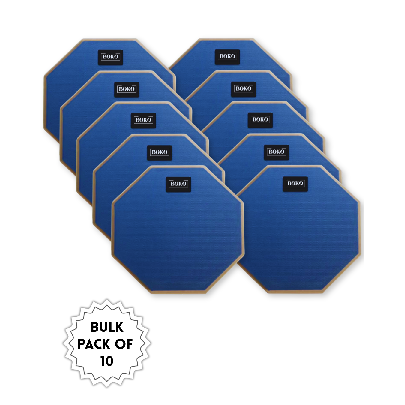 Ten-pack of BOKO drum practice pads