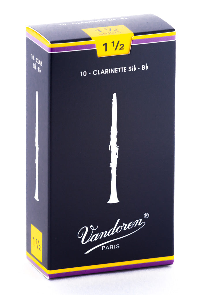 Vandoren Traditional Bb Clarinet Reeds — strength 1.5
