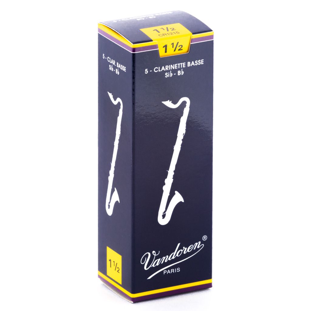 Vandoren Traditional Bass Clarinet Reeds — strength 1.5