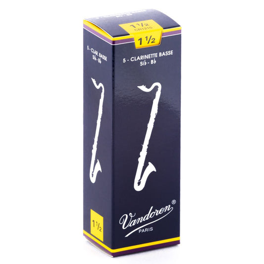 Vandoren Traditional Bass Clarinet Reeds — strength 1.5