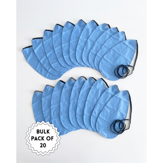 Twenty blue microfiber suede teardrop clarinet cleaning swabs with
black weighted pull-through cords, bulk pack of 20 from Reeds For Less