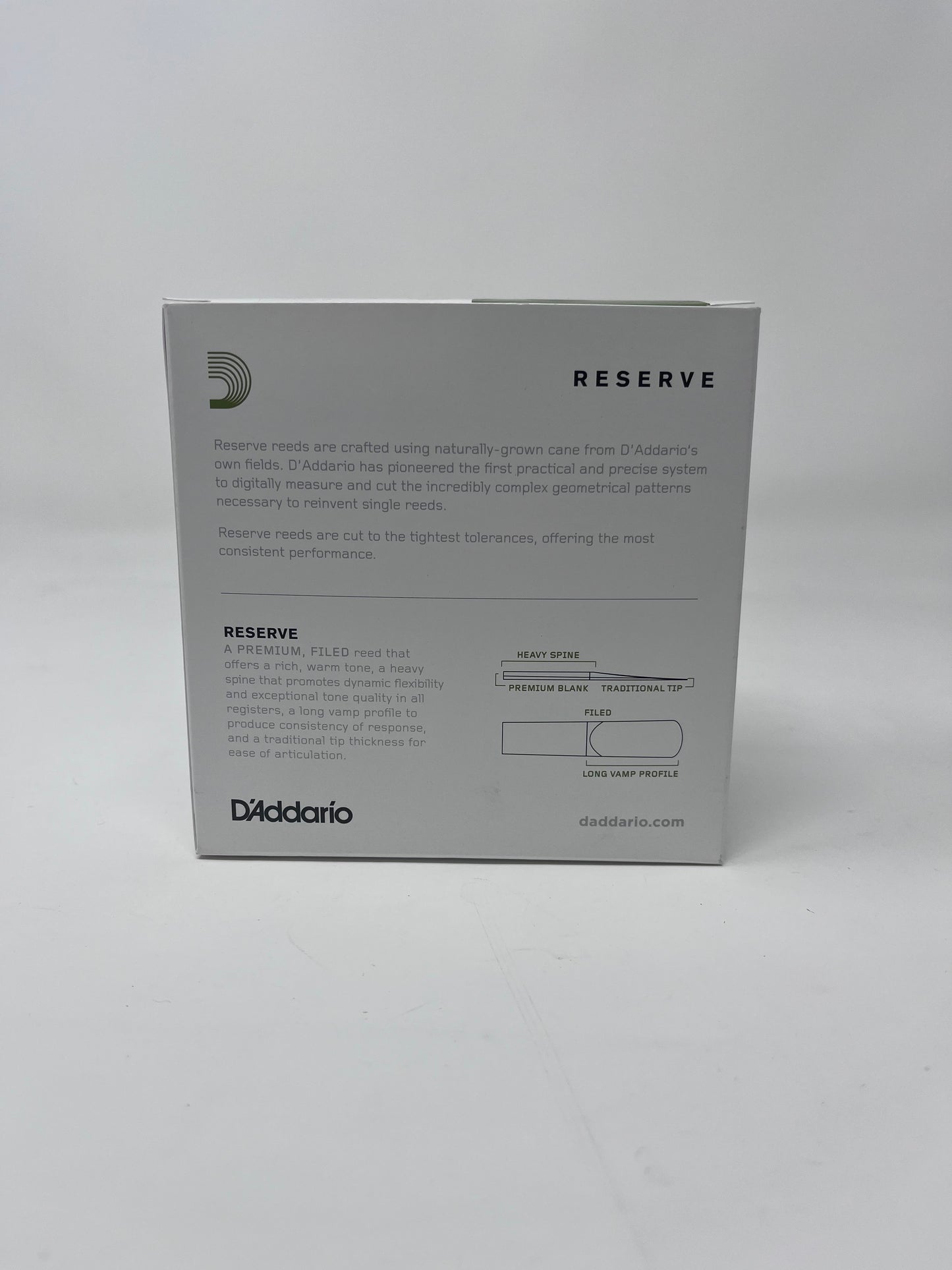 D'Addario Reserve Alto Saxophone Reeds – Box of 25 Individually Wrapped (Discontinued)